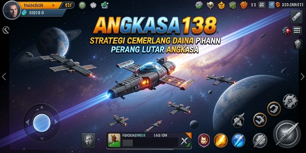 Tampilan gameplay yang intens di luar angkasa.