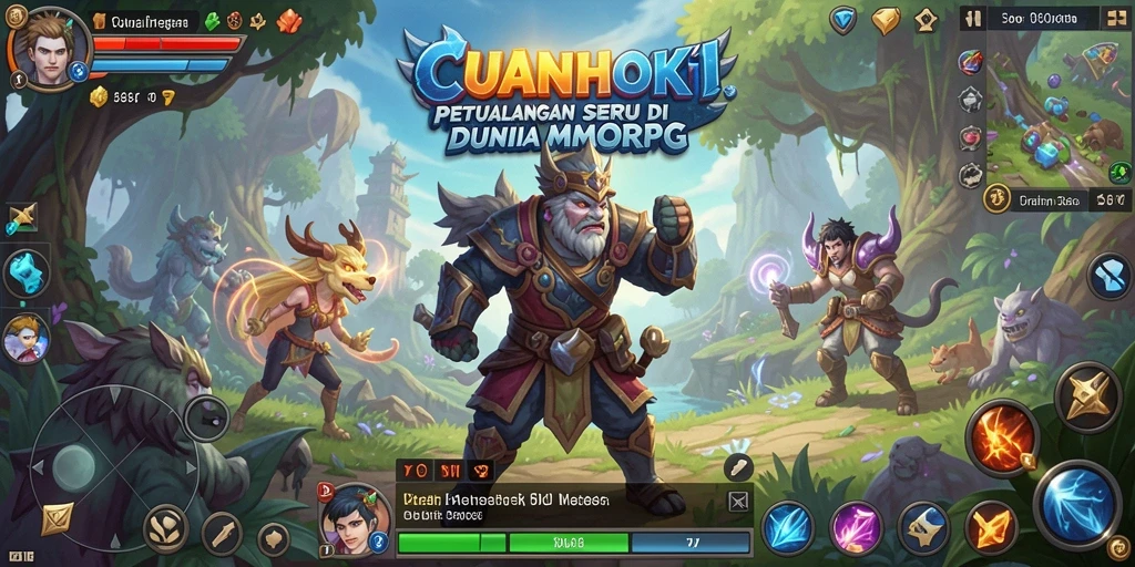 Tampilan gameplay epik dan aksi seru dalam CUANHOKI.