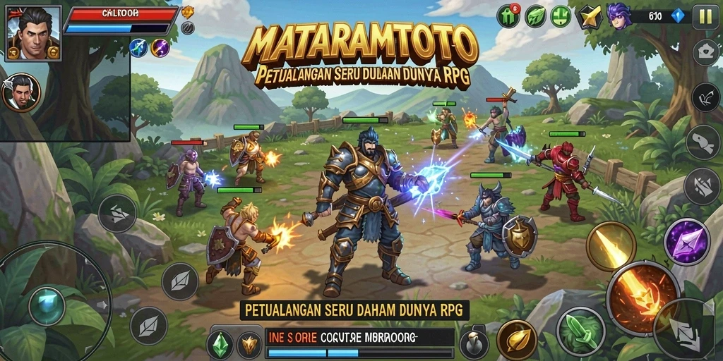 Tampilan gameplay seru MATARAMTOTO di dunia fantasi.