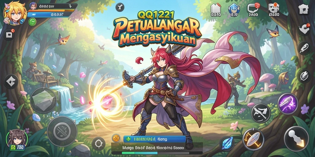 Tampilan gameplay menarik dari QQ1221 dengan karakter Anime.