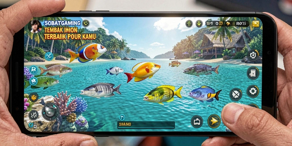 Screenshot gameplay SOBATGAMING menampilkan aksi tembak ikan yang seru.