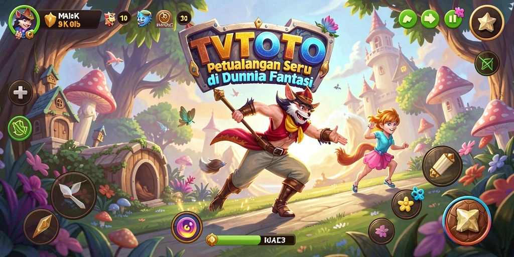 Screenshot gameplay seru dari TVTOTO yang menampilkan aksi mendebarkan.