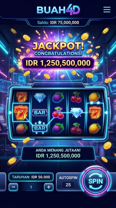 Tampilan antarmuka aplikasi buah4d yang sederhana dan intuitif.